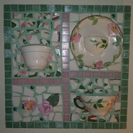 Pat Stacconi - teacup mosaic by Pat Stacconi